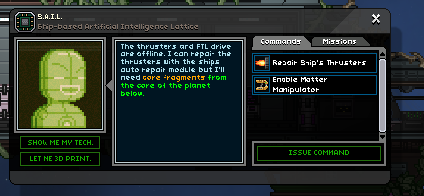 starbound upgrade ship command